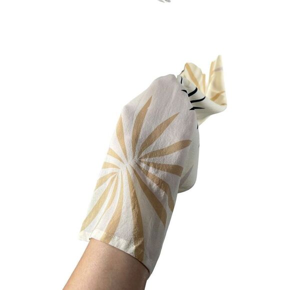 Elie Tahari Abstract Leaf Print Tie-front Blouse Size Medium - Picture 11 of 12